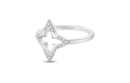 LOUIS VUITTON Ombre Blossom Ring White Gold And Diamonds