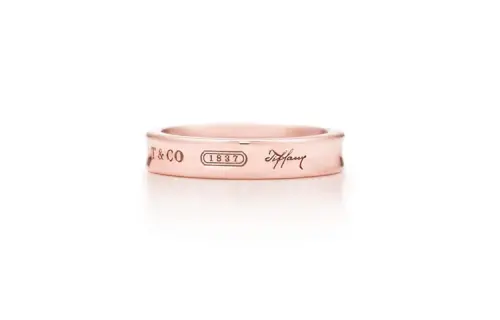TIFFANY & CO. Metal Rings Unisex Rose Gold