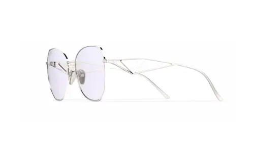 PRADA Irregular Shape Sunglasses Women's Silver