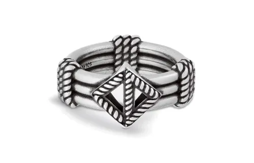 DIOR Sterling Silver Rings Men's Silver