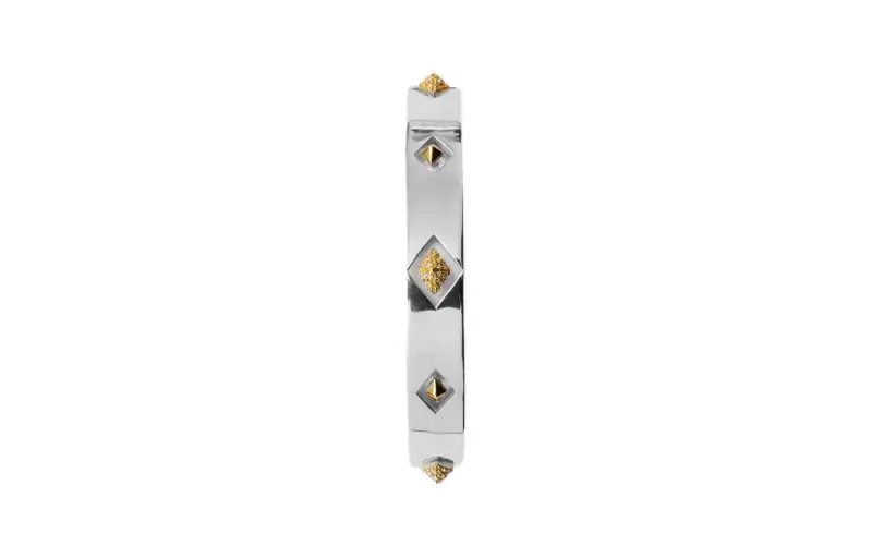 Burberry Sterling Silver, Gold Plated Bangles Women's Silver