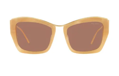 MIU MIU Rectangular Sunglasses Women's Yellow