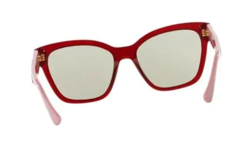 MIU MIU Plastic Irregular Shape Sunglasses Women's Red