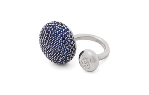 LOEWE Sterling Silver, Crystal, Zirconia Rings Women's Blue