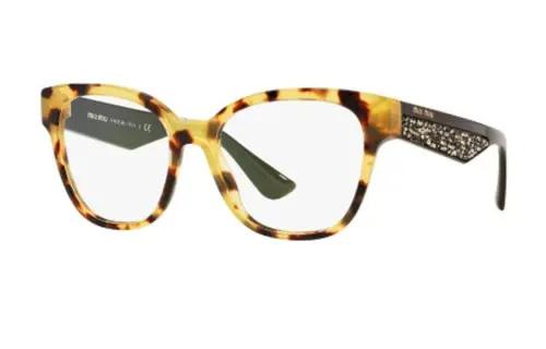 MIU MIU Plastic Irregular Shape Eyeglass Frames Women's Tortoiseshell