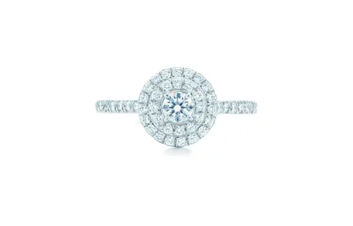TIFFANY & CO. Platinum, Diamond Rings Women's Silver