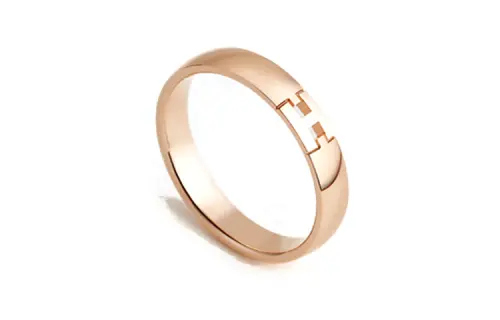 HERMES Ever Herakles Rings Unisex Rose Gold