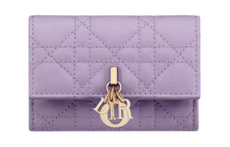 DIOR My Dior Sheepskin Wallet Women's Light Purple
