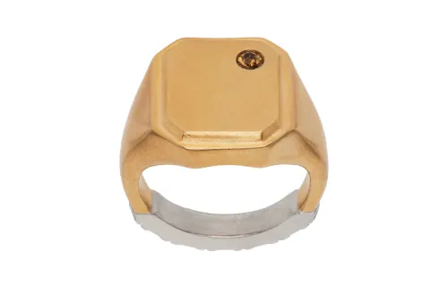 Maison Margiela Brass, Glass Rings Men's Gold