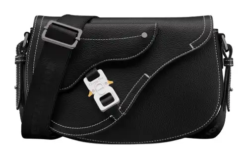 DIOR Grained Calfskin Saddle Bag, Messenger Bag, Shoulder Bag, Crossbody Bag Men's Black