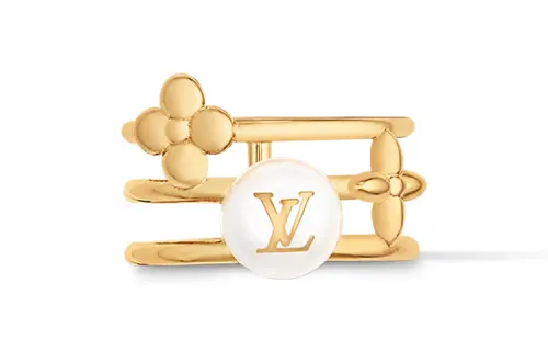 LOUIS VUITTON Metal, Resin Rings Women's Gold