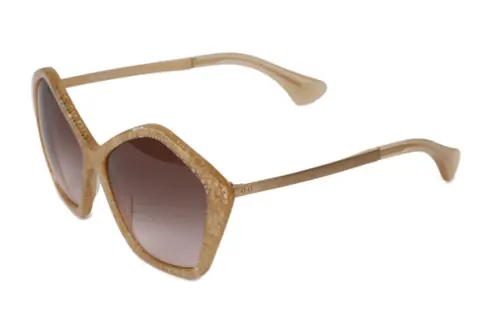 MIU MIU Irregular Shape Sunglasses Women's Brown