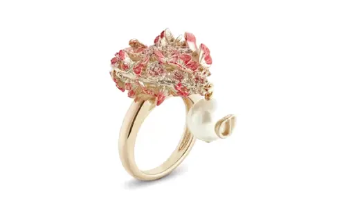 DIOR Resin, Metal, Paint Rings Women's Gold