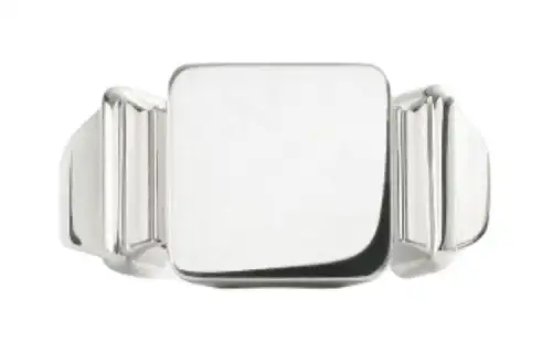 Bottega Veneta Solid Color Sterling Silver Rings Men's Silver