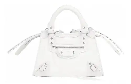 Balenciaga Cow Leather Handbag Mini Women's White