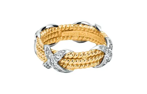 TIFFANY & CO. 18K Gold, Platinum, Diamond Rings Women's Gold