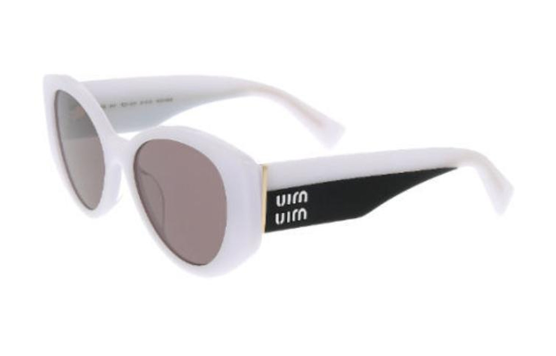 MIU MIU Acetate Cat Eye Sunglasses Women's White