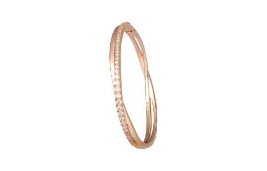 Swarovski Hyperbola Bangles Women's Rose Gold