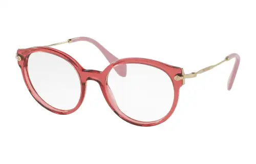 MIU MIU Acetate Round Eyeglass Frames Women's Red