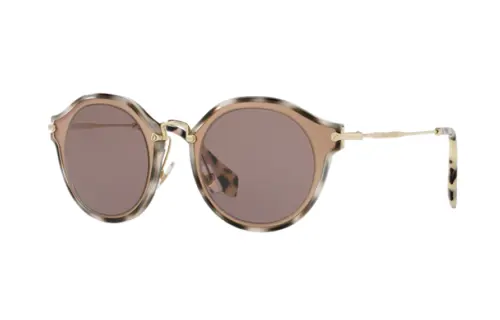 MIU MIU Round Sunglasses Women's Brown
