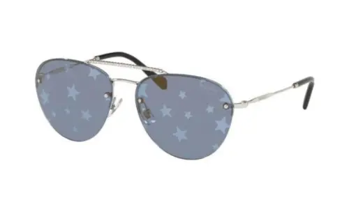 MIU MIU Metal Aviator Sunglasses Women's Silver