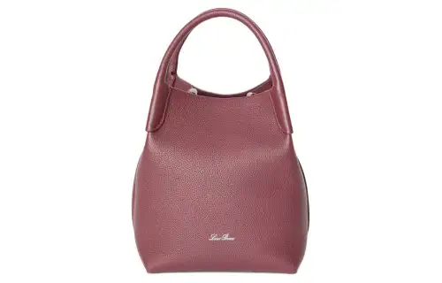 Loro Piana Calfskin Crossbody Bag Small Women's Red Bean Color