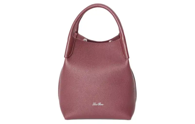 Loro Piana Calfskin Crossbody Bag Small Women's Red Bean Color