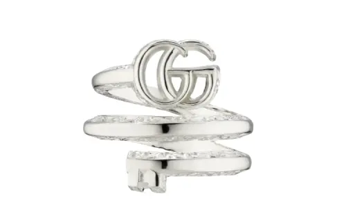 GUCCI GG Marmont Silver Rings Unisex Silver