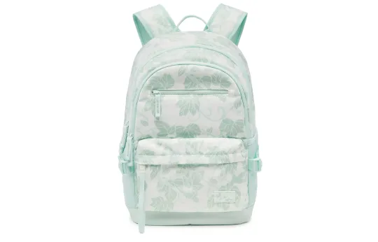 Li Ning Sports Life Collection Polyester Sports Backpack Unisex Light Moss Blue All Over Print