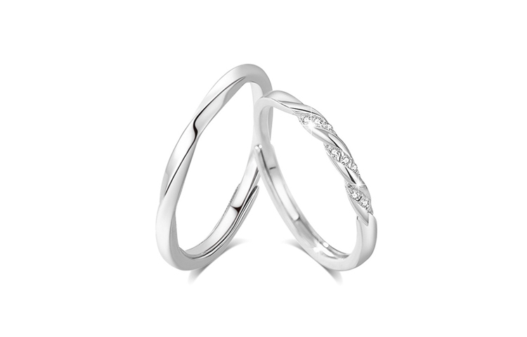 Small design silver bracelet with zircon, ring for men and women, custom-made, light luxury style, simple and elegant design, high-quality style, micro incrustation, for beloved