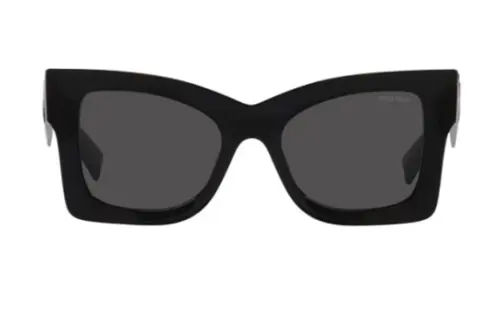 MIU MIU Irregular Shape Sunglasses Women's Black
