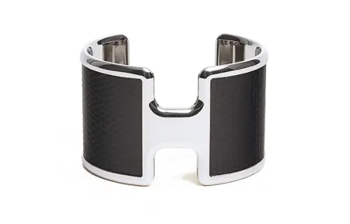 HERMES Olympe Metal Bangles Men's Black