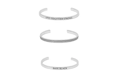 A BATHING APE Bangles Men's Silver