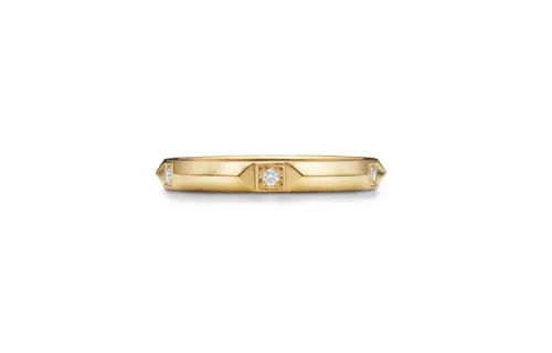 Tiffany & CO. 2000s diamond gold band