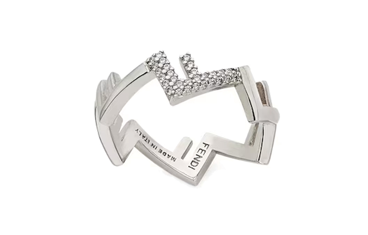 Мужское кольцо Fendi Five (серебряное)