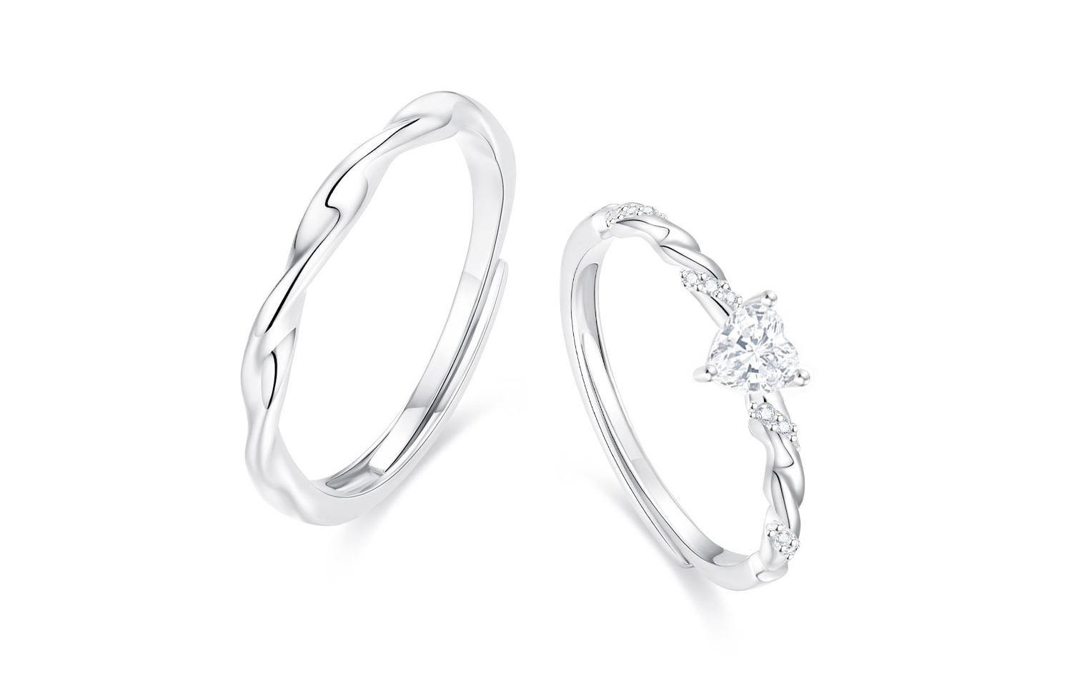 Cuz Strange Intention Zircon Rings Unisex