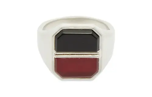 Maison Margiela Brass Resin Rings Men's Silver