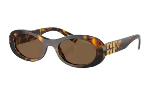 MIU MIU Acetate Irregular Shape Sunglasses Women's Tortoiseshell