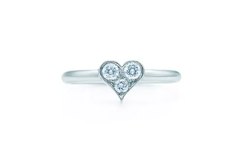 TIFFANY & CO. Platinum, Diamond Rings Women's Silver