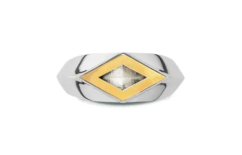 Hollow two-tone ring