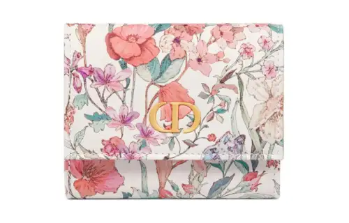 DIOR Caro Calfskin Wallet Women's Multicolor