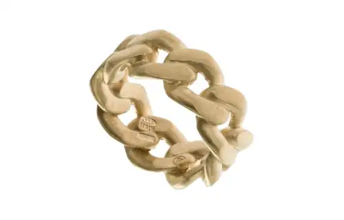 Maison Margiela logo-engraved chain-link ring