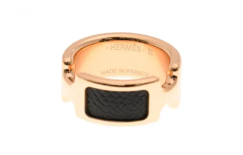 HERMES Metal Rings Unisex Rose Gold