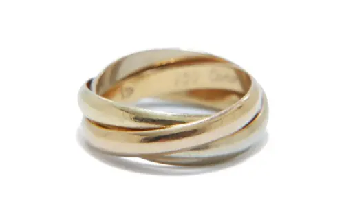 CARTIER Trinity Series 18K Gold Rings Unisex Gold