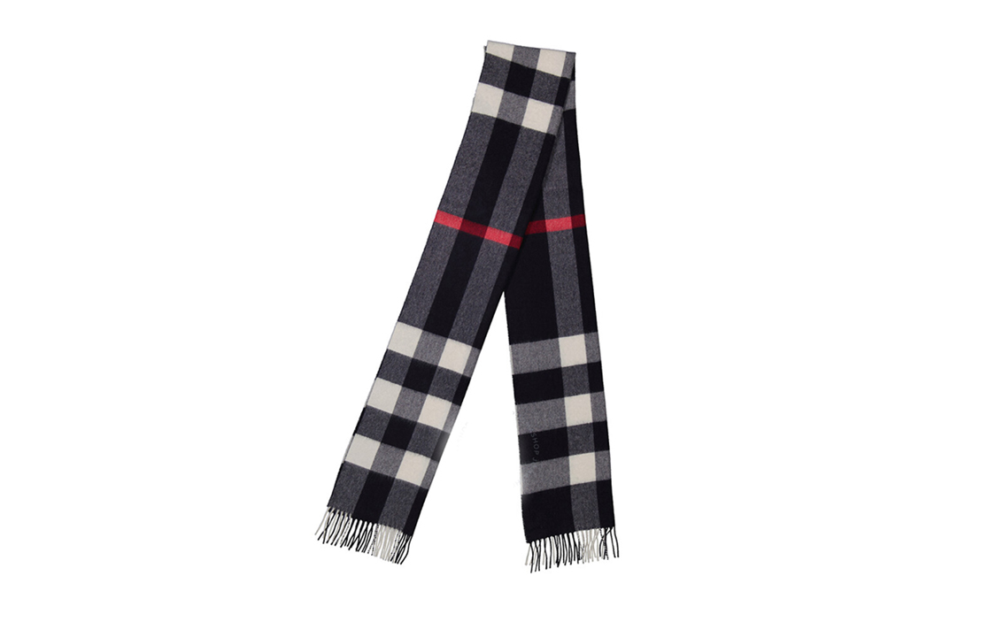 Мужской шарф Burberry Cashmere (черный)