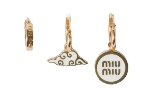 MIU MIU Set Of Three Clasp Fastened Hoop Earrings