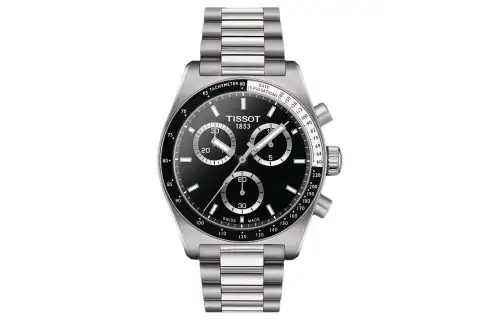 TISSOT PR516 Quartz Movement Men's Watches Watch 40mm Black Dial Stainless Steel Case Steel Strap