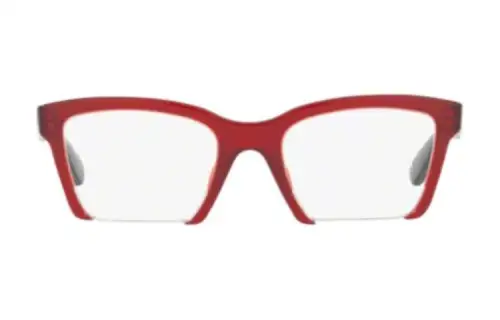 MIU MIU Irregular Shape Eyeglass Frames Women's Red