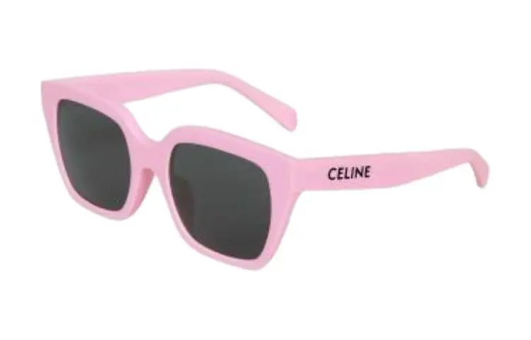 CELINE Square Sunglasses Women's Light Pink Red