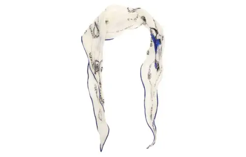 Burberry Patterned Print Scarves Men's White